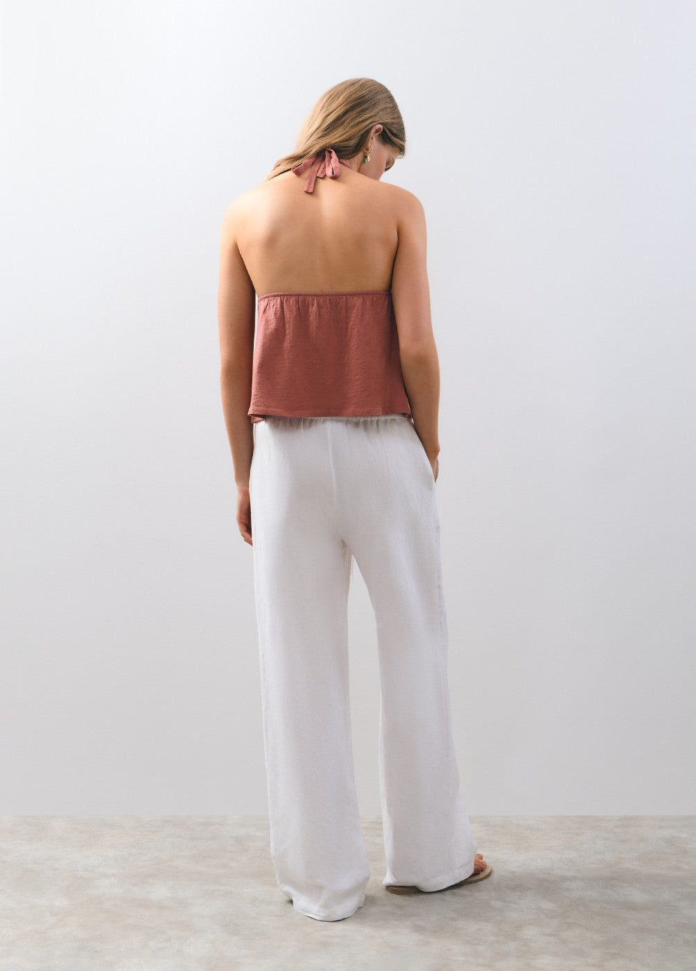Top halter algodón