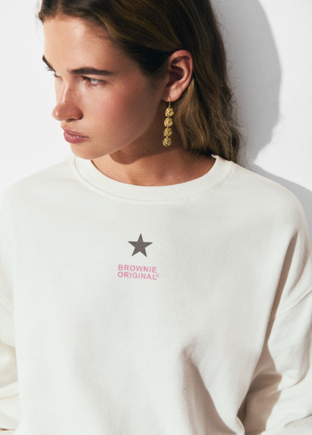 Sudadera lavada print espalda