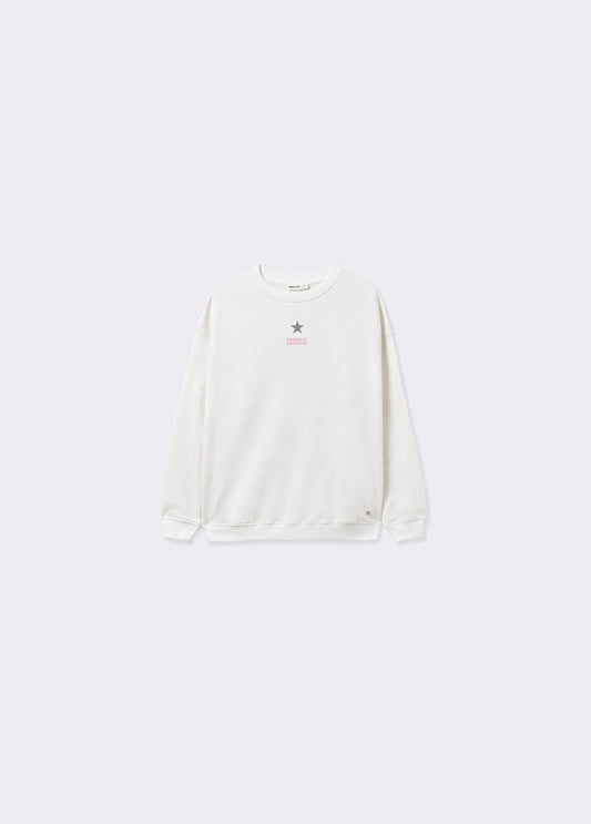 Sudadera lavada print espalda