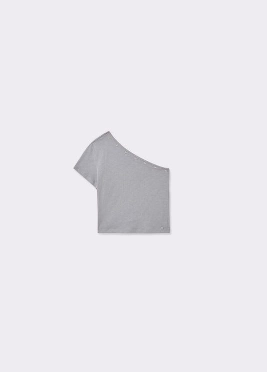 Camiseta asimétrica eyelets