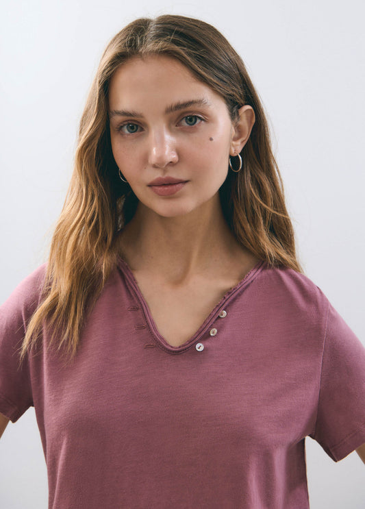 Camiseta algodón botones
