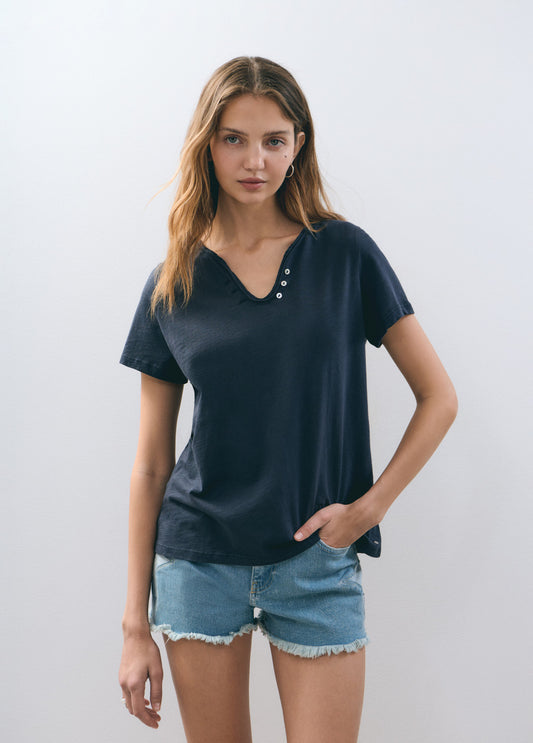 Camiseta algodón botones