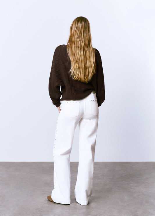 Pantalón culotte tachas