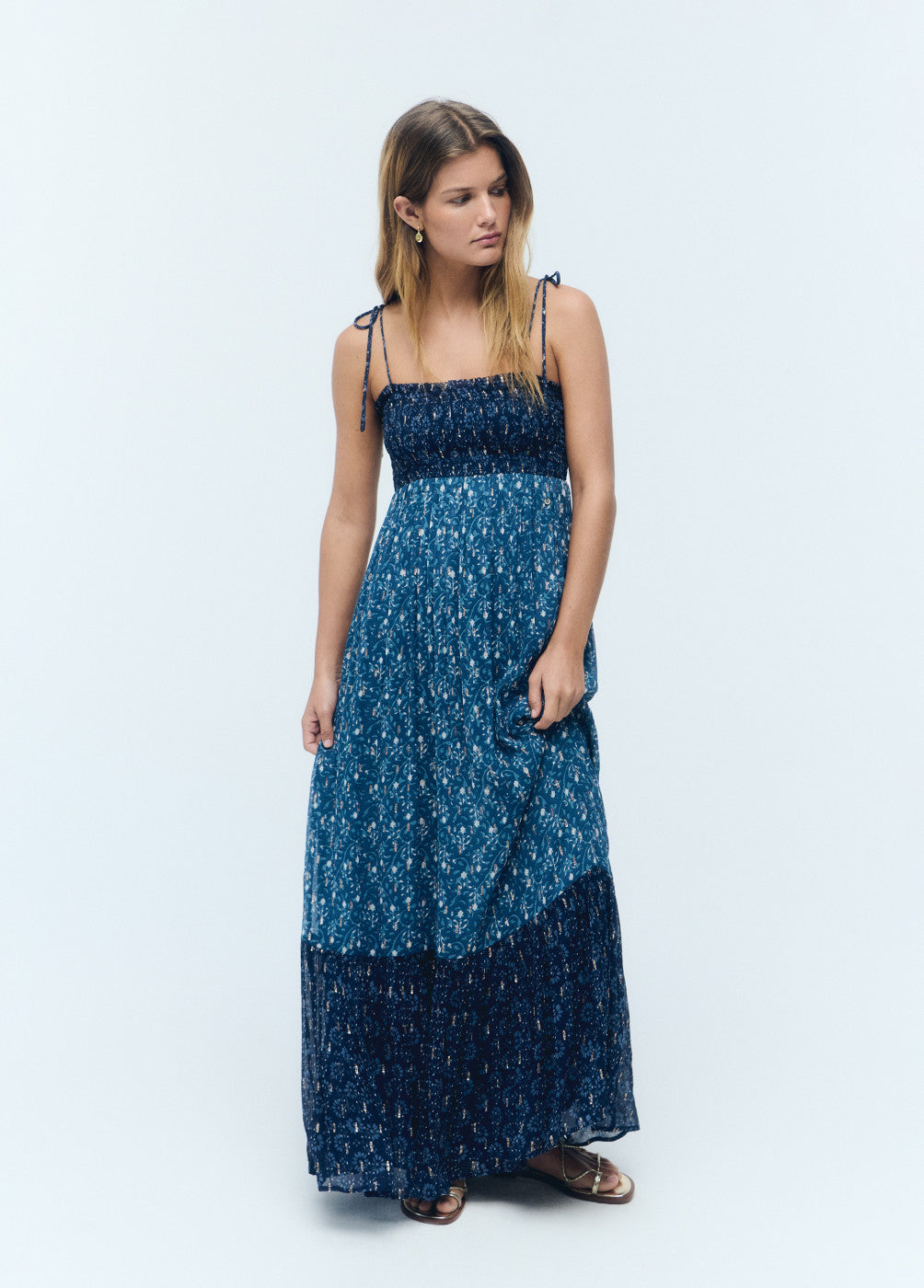 Vestido estampado cenefa