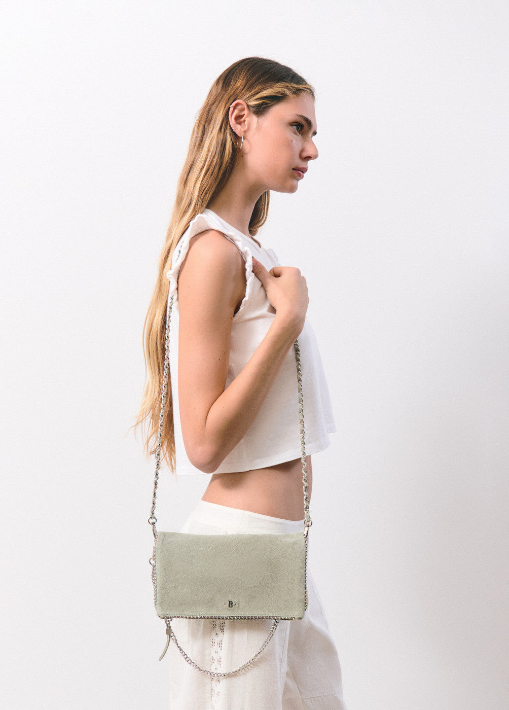 Bolso piel solapa bolitas