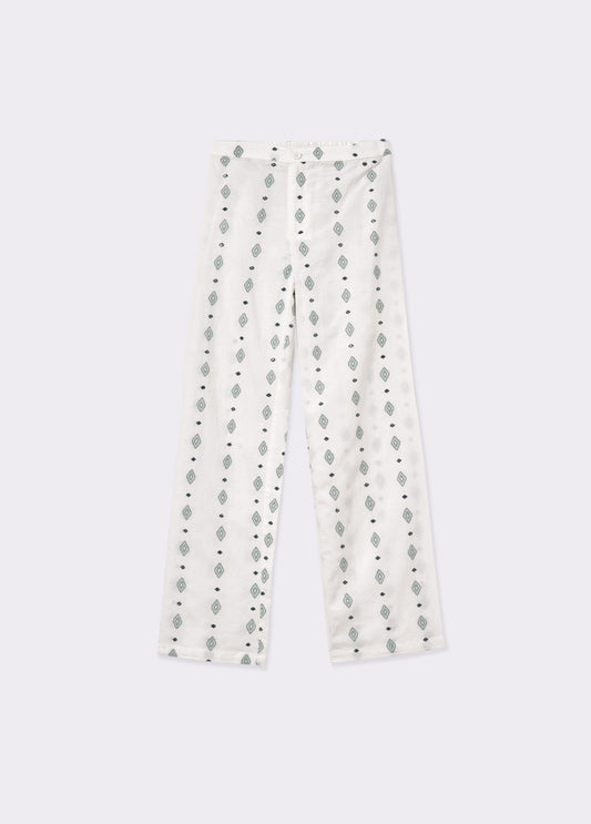 Pantalón bordado cenefa