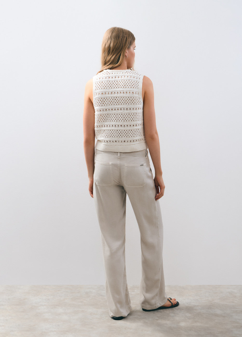 Chaleco crochet lazos