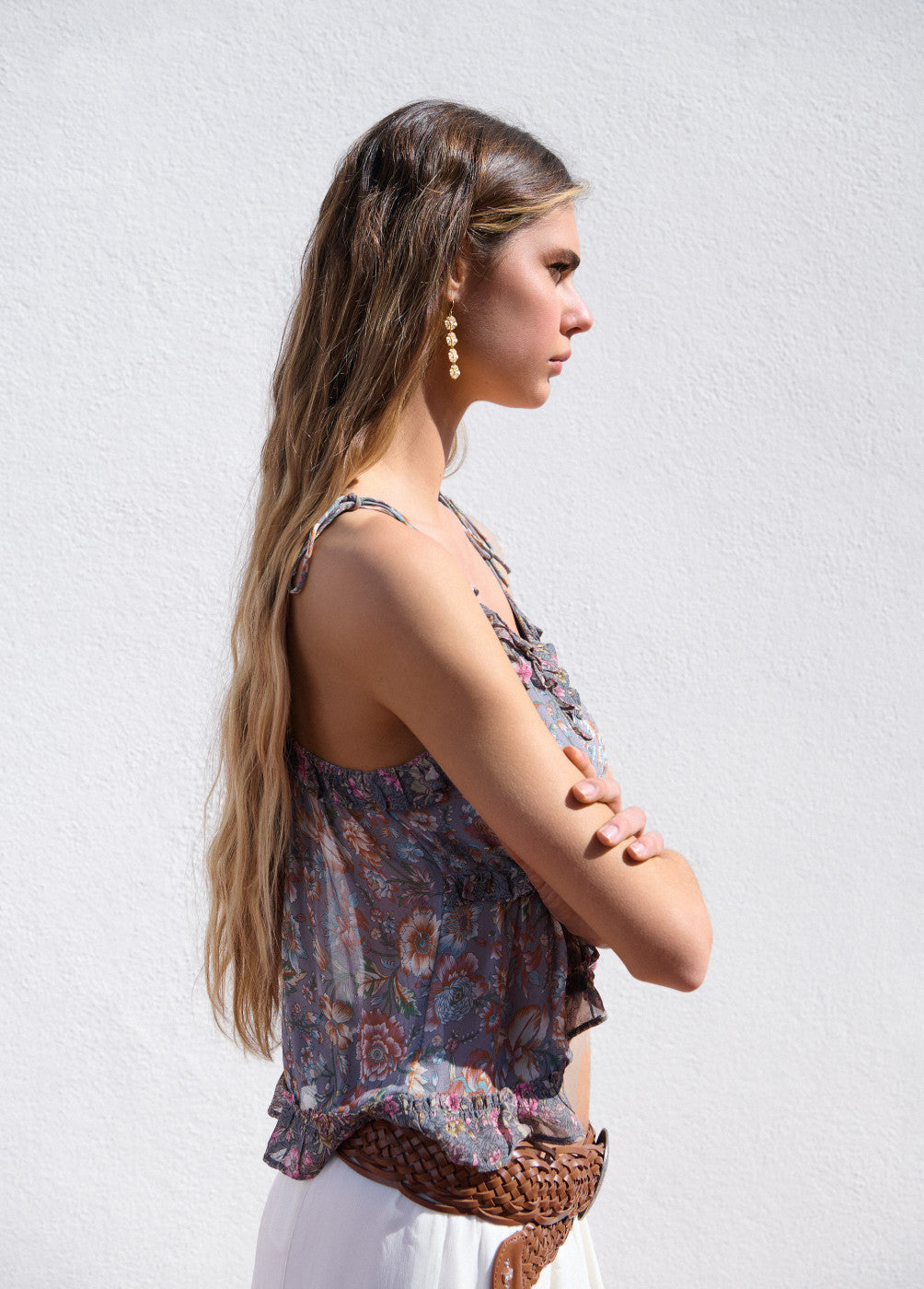 Top estampado flores