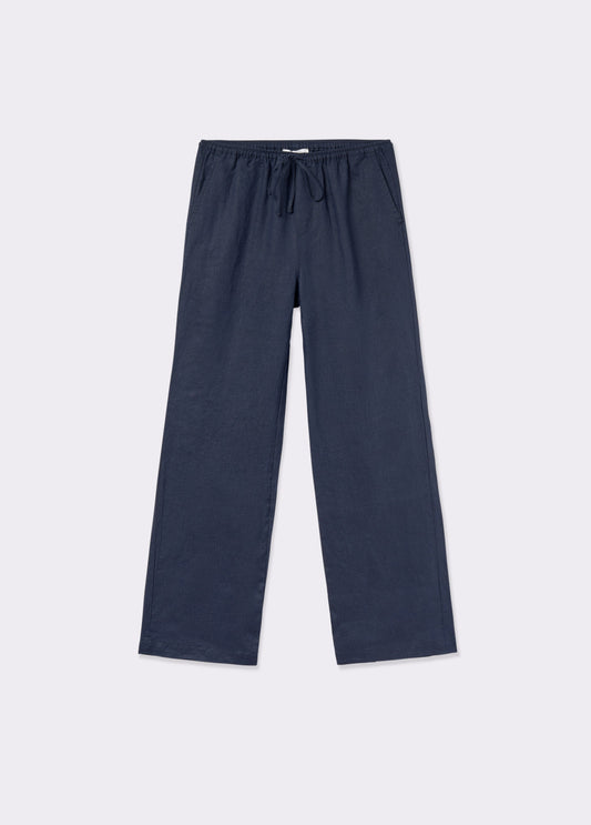 Pantalon fluido de lino