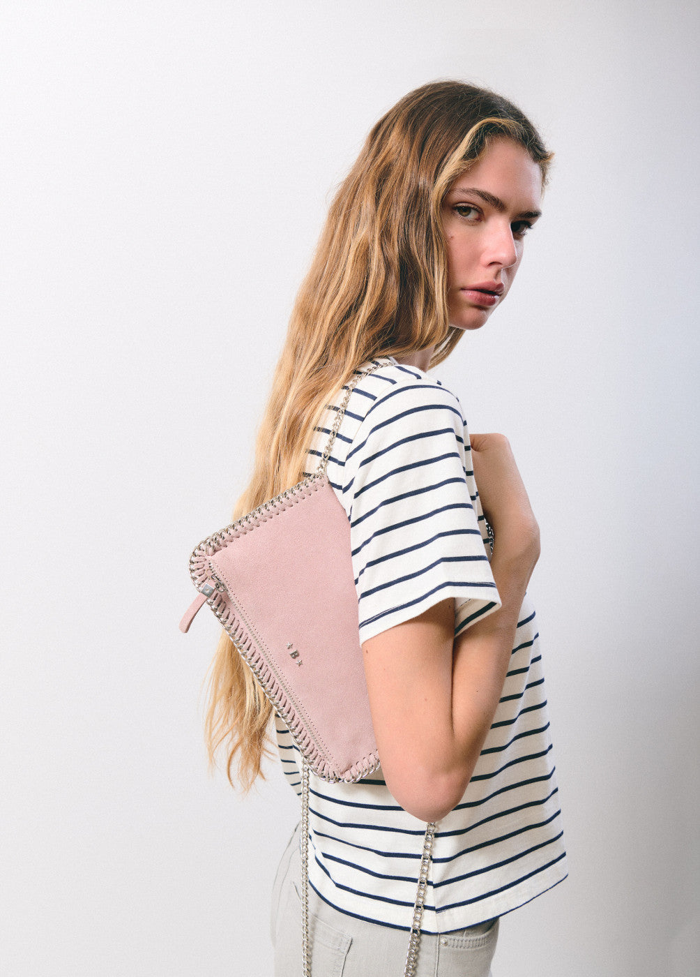 Bolso solapa piel doble cadena