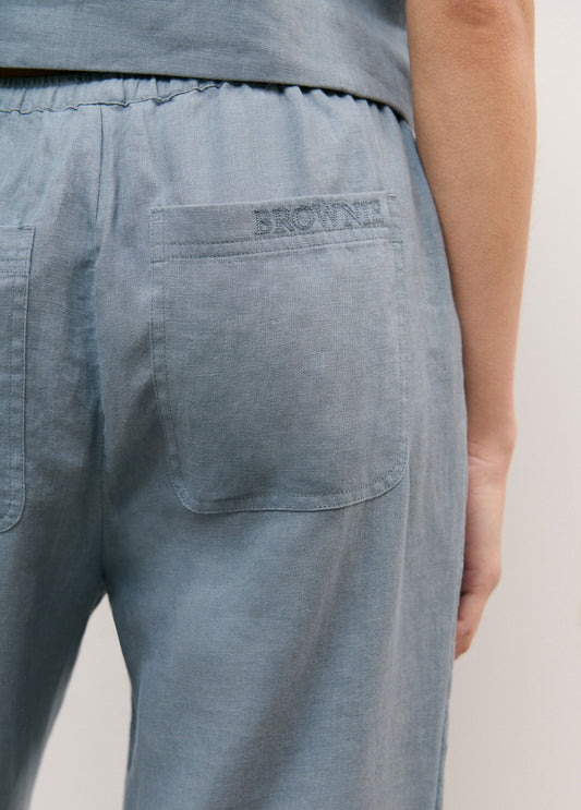 Pantalón fluido de lino