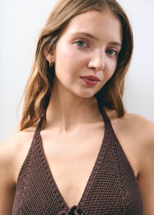 Top crochet flor