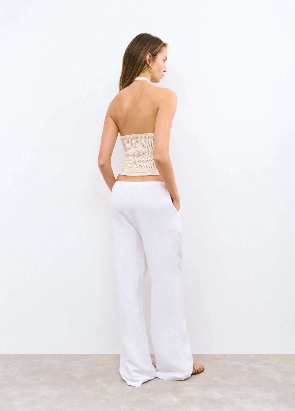 Top crochet botones