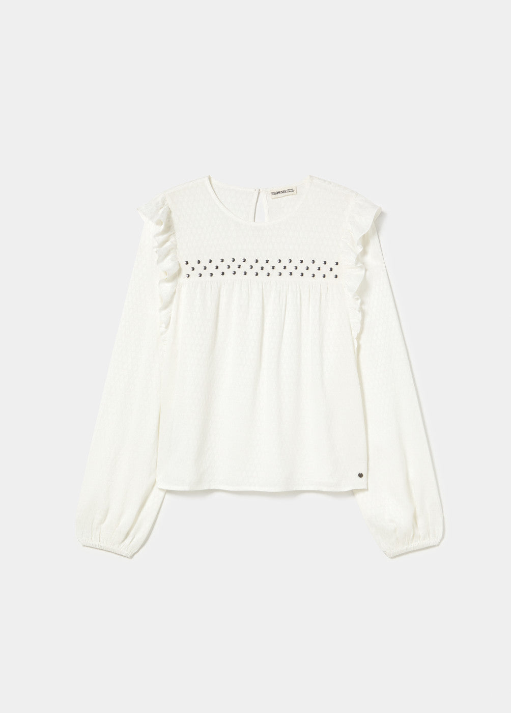 Blusa volantes tachas