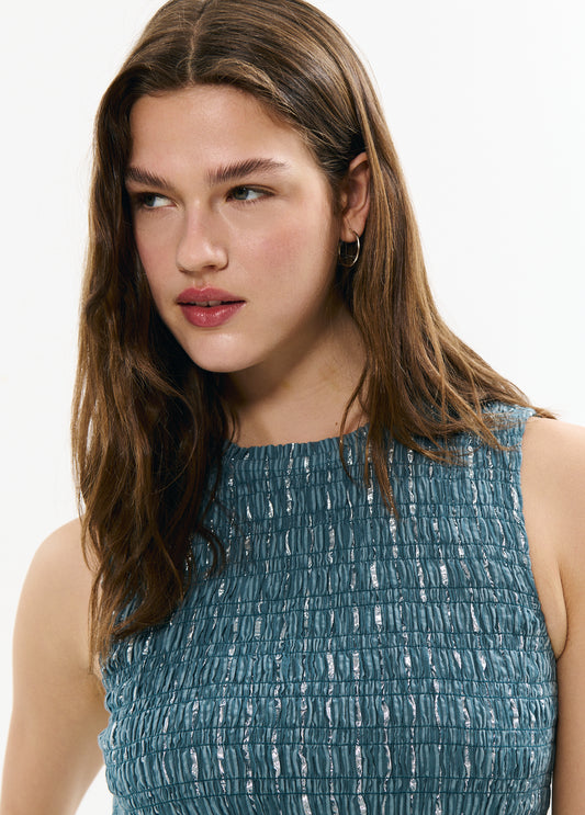 Vestido engomado tirantes