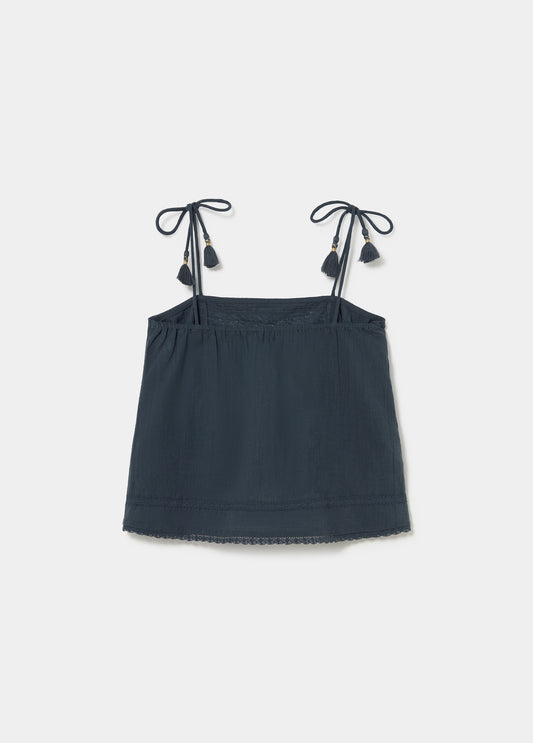 Top tirantes bordados