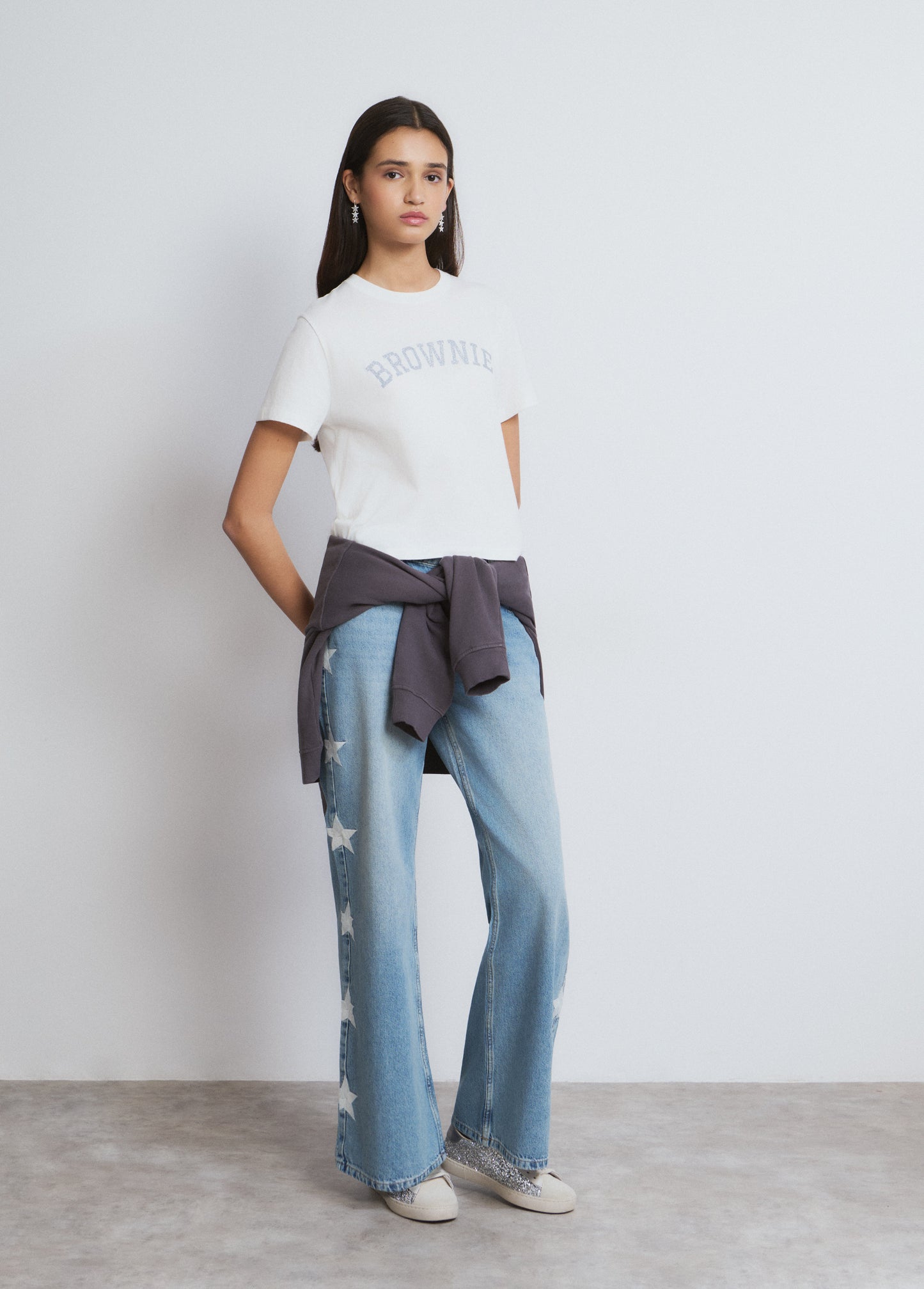 Camiseta Brownie texto glitter