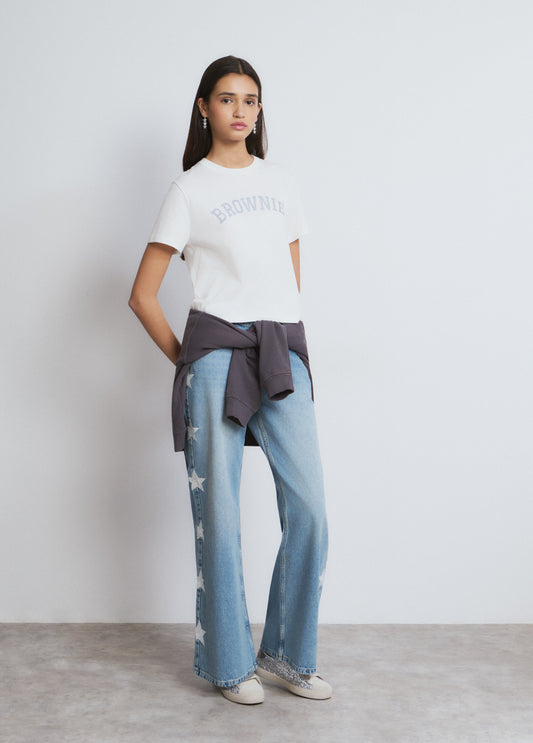 Camiseta Brownie texto glitter