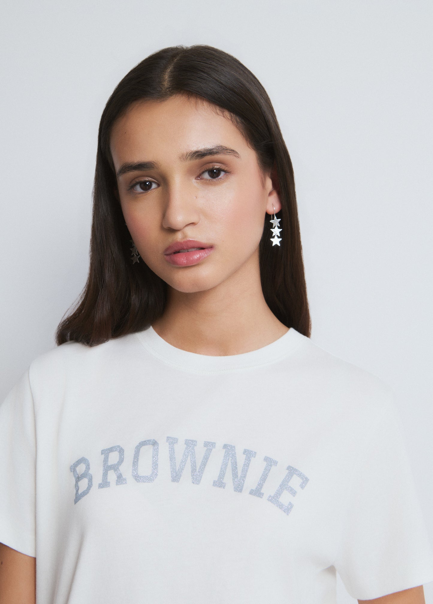 Camiseta Brownie texto glitter