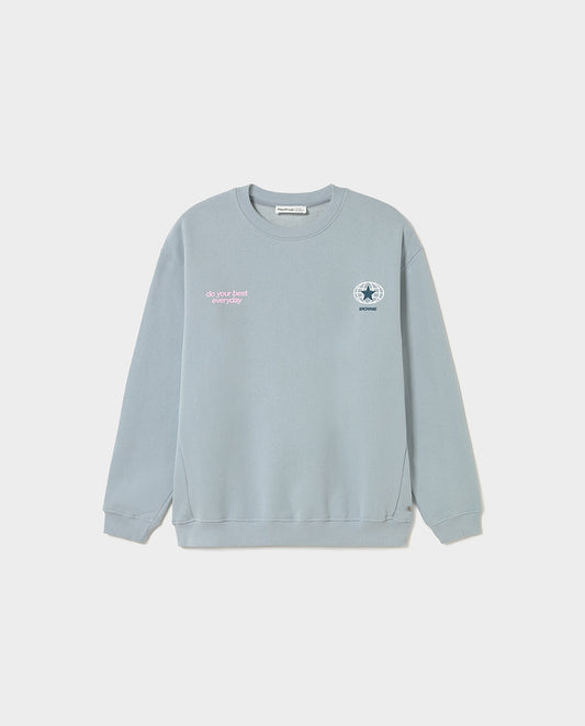 Sudadera print espalda con parche