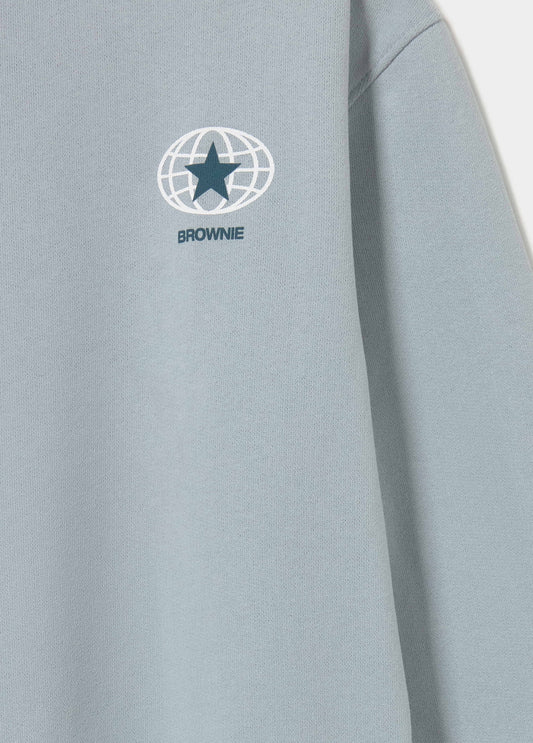 Sudadera print espalda con parche