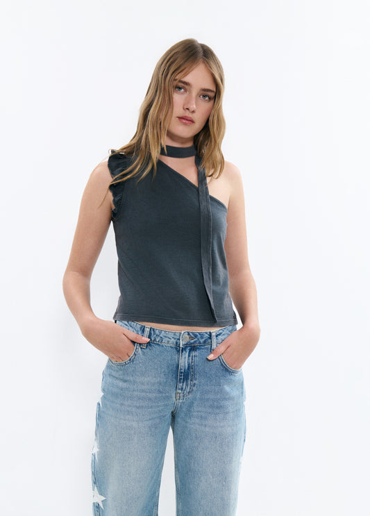 Camiseta asimétrica volante
