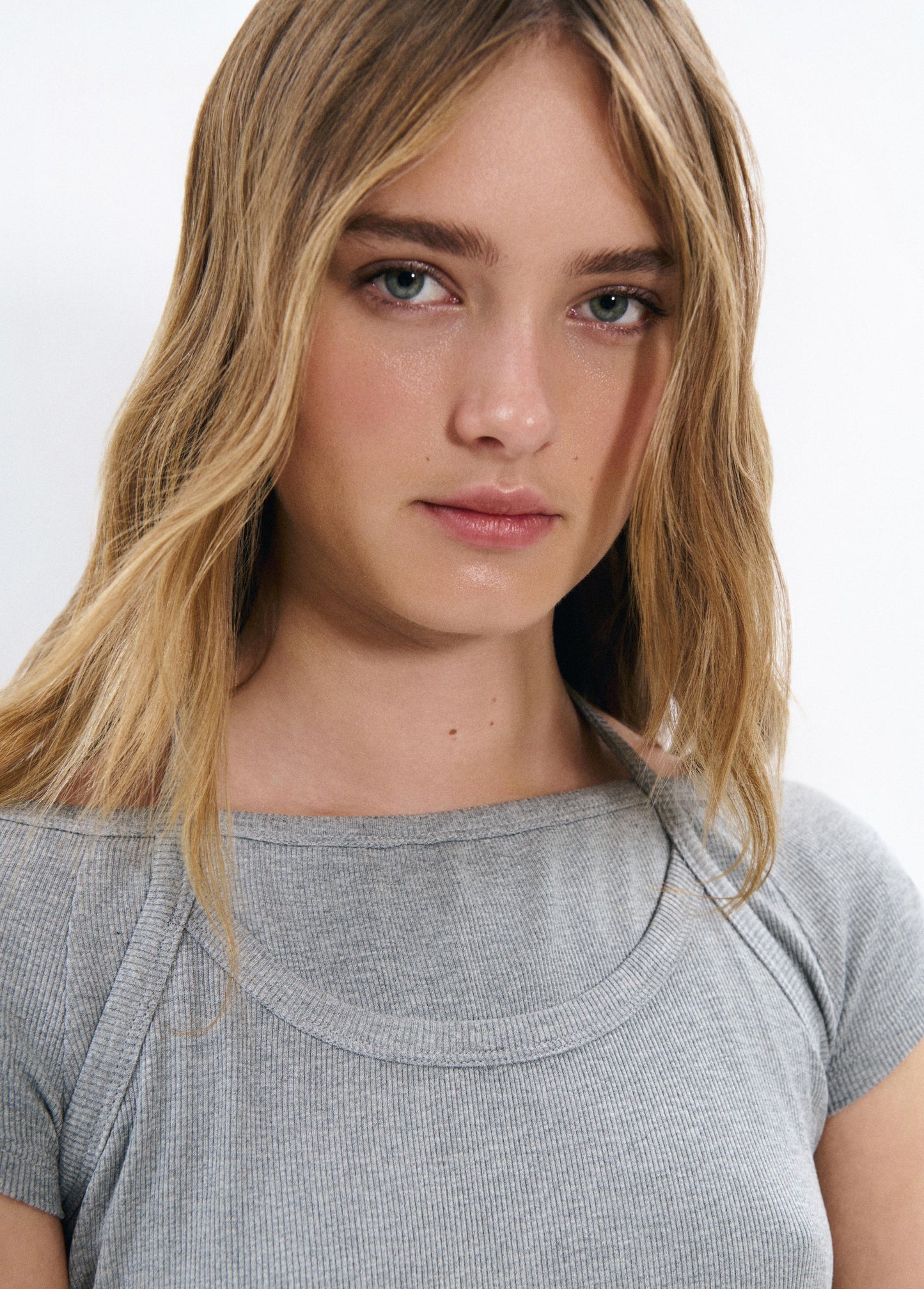 Camiseta doble rib halter