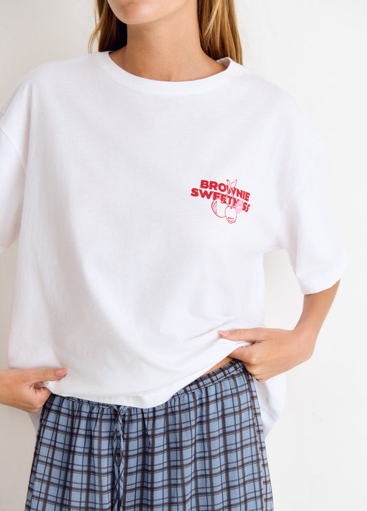 Camiseta print fruta y parches