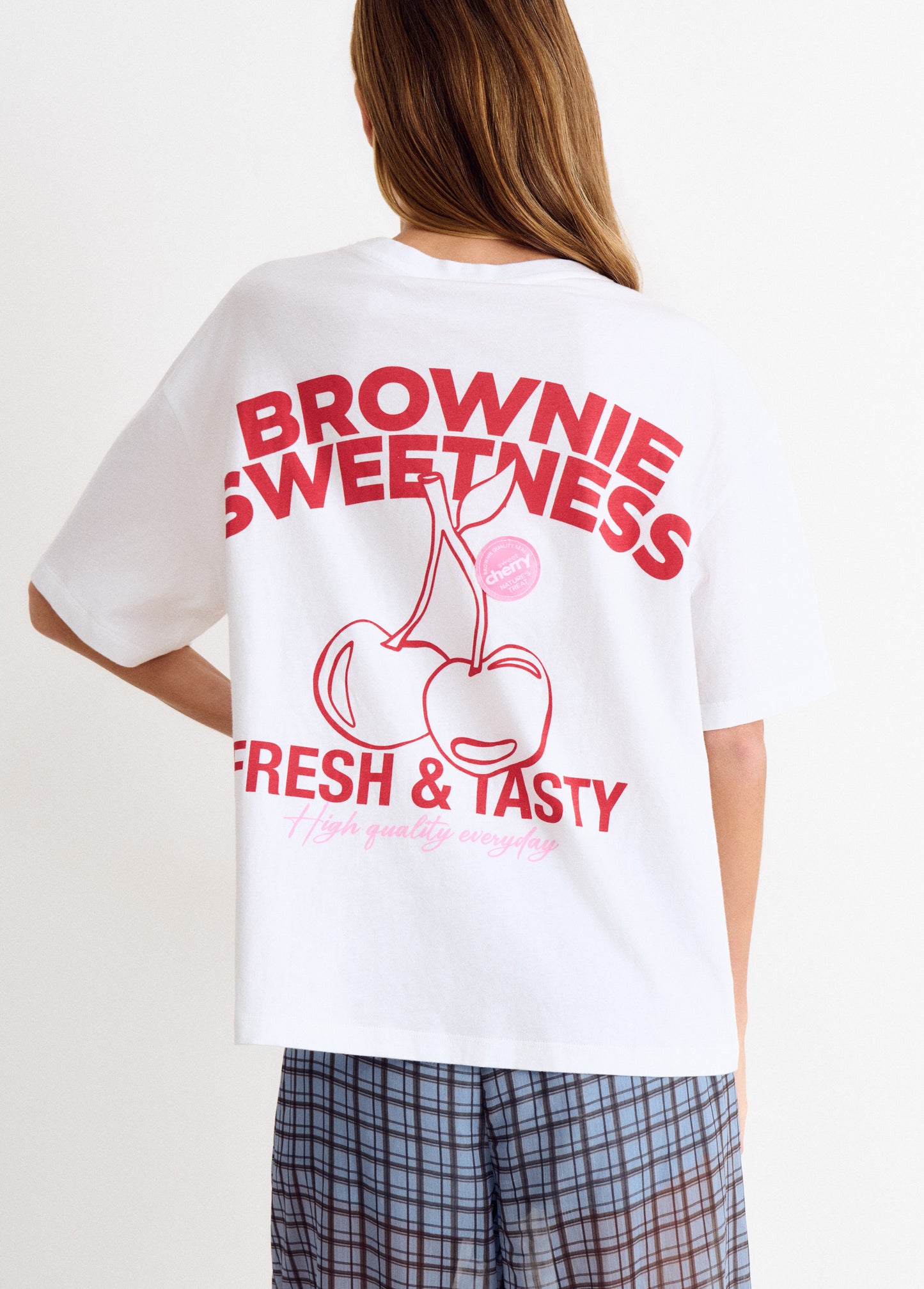 Camiseta print fruta y parches