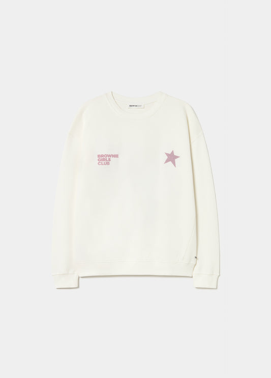 Sudadera print glitter estrella