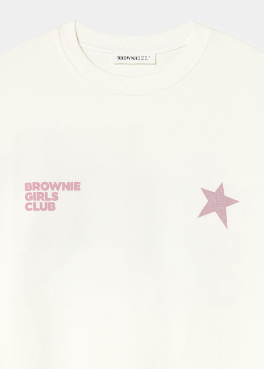 Sudadera print glitter estrella