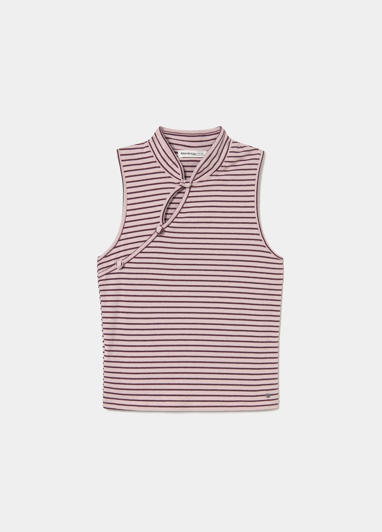 Camiseta raya tejida cuello abotonado