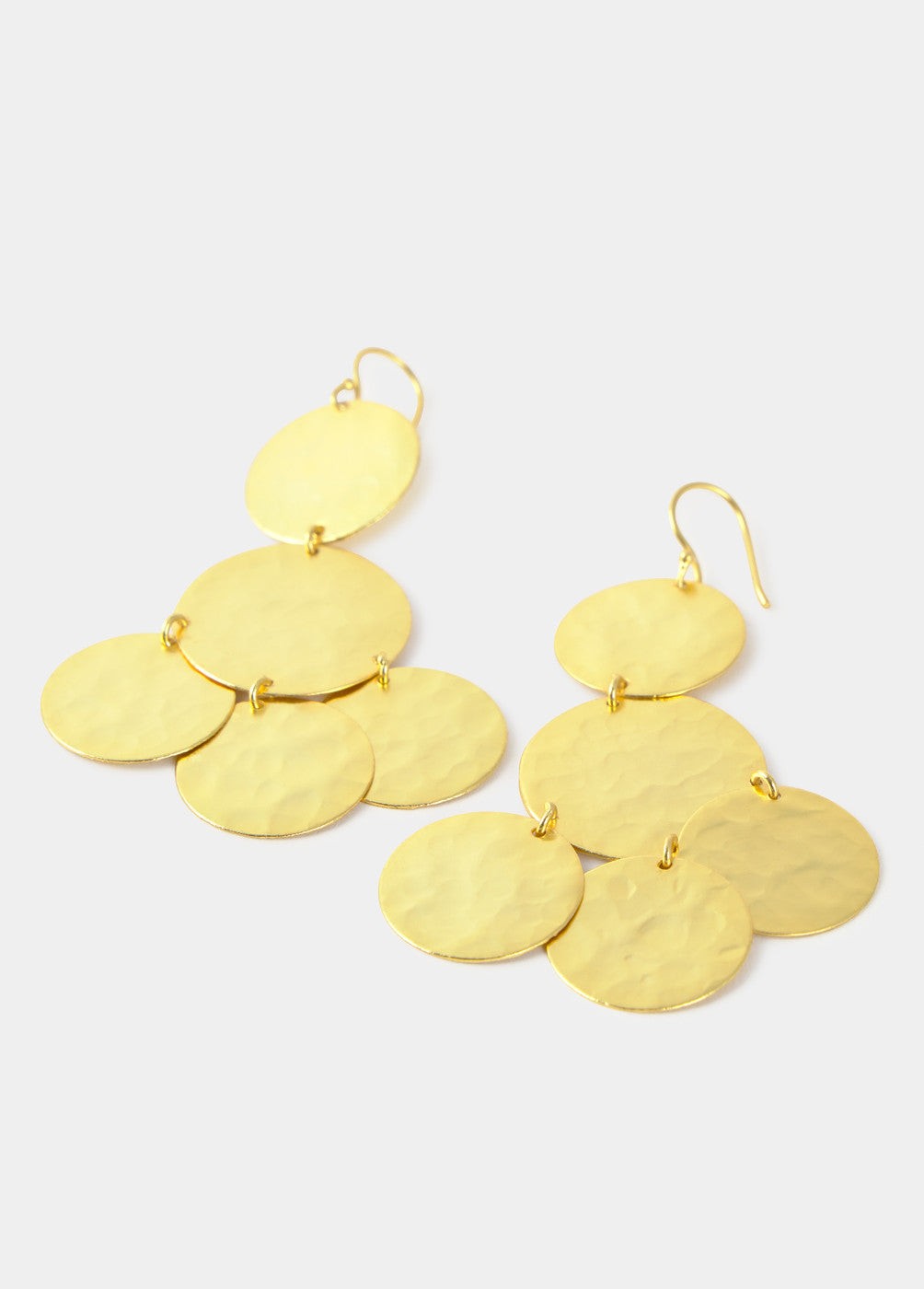 Pendiente monedas grandes