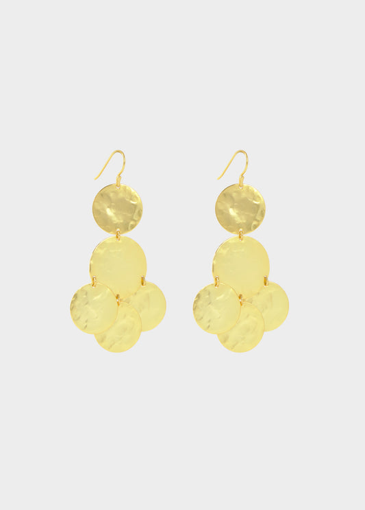 Pendiente monedas grandes