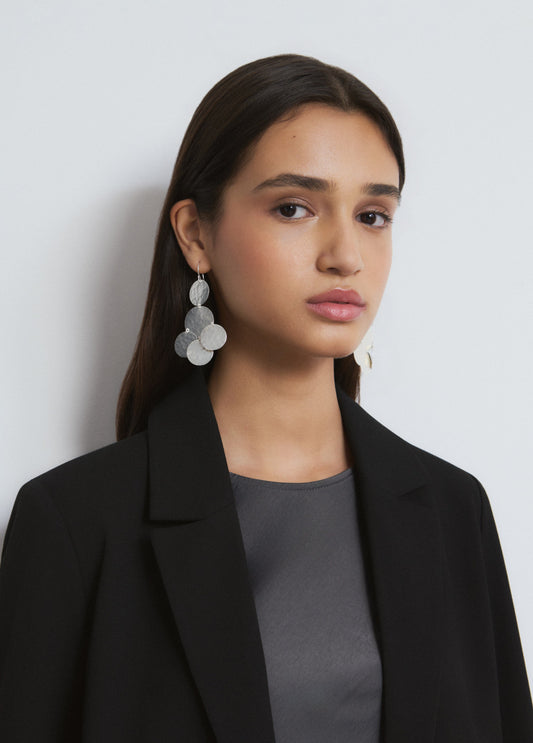 Pendiente monedas grandes