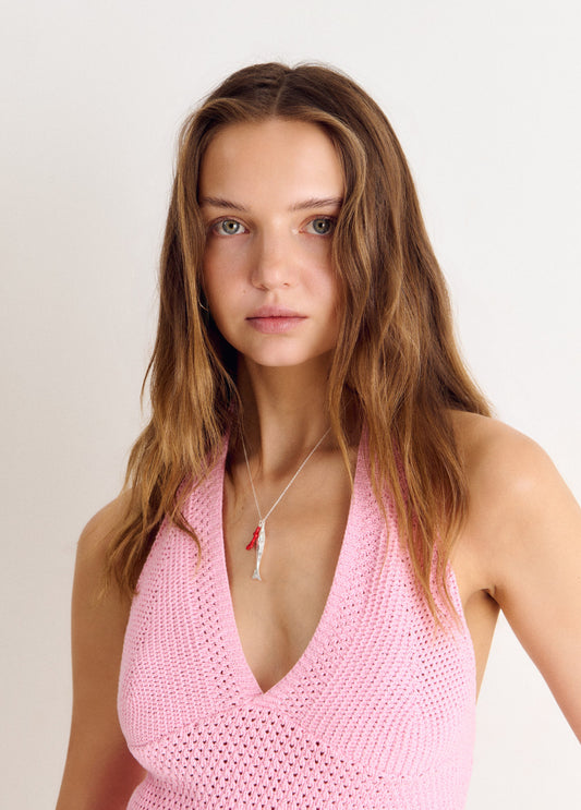 Collar colgante pez