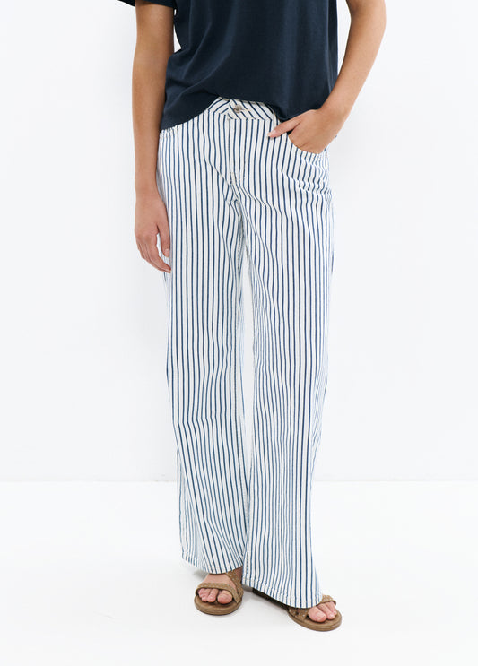 Pantalon relaxed rayas