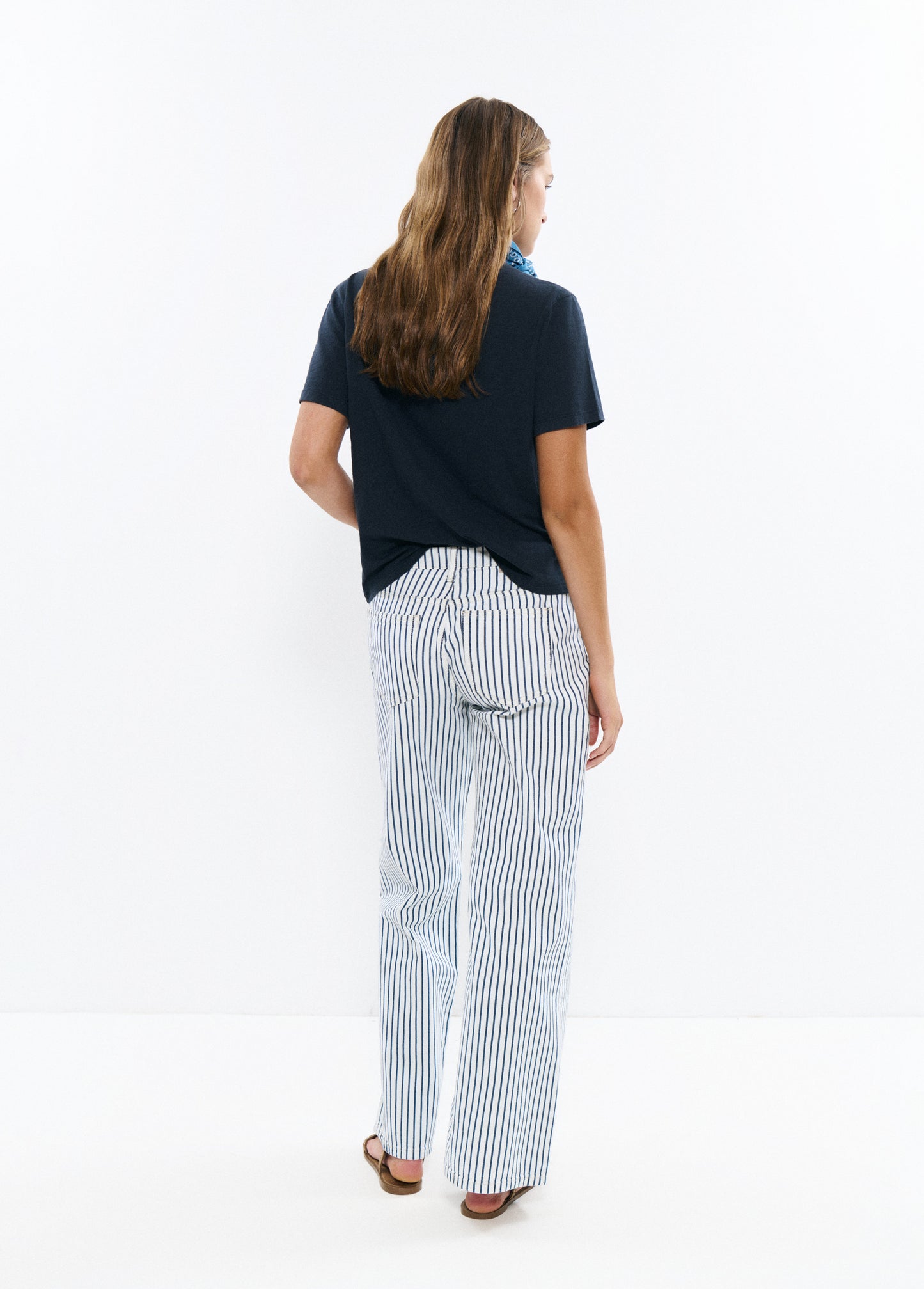 Pantalon relaxed rayas