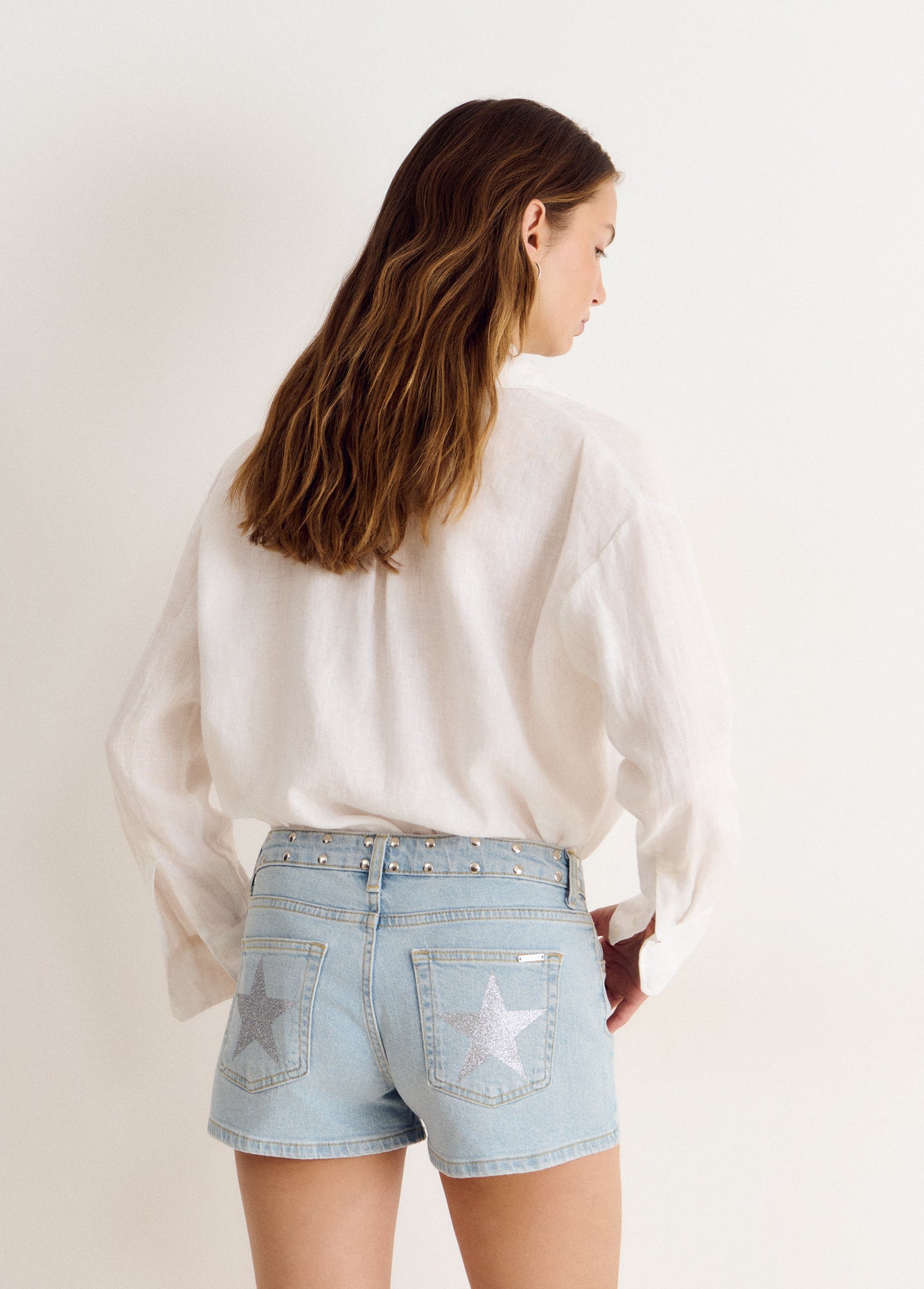 Glitter studded shorts