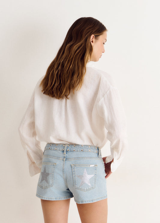 Glitter studded shorts