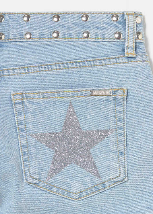 Glitter studded shorts