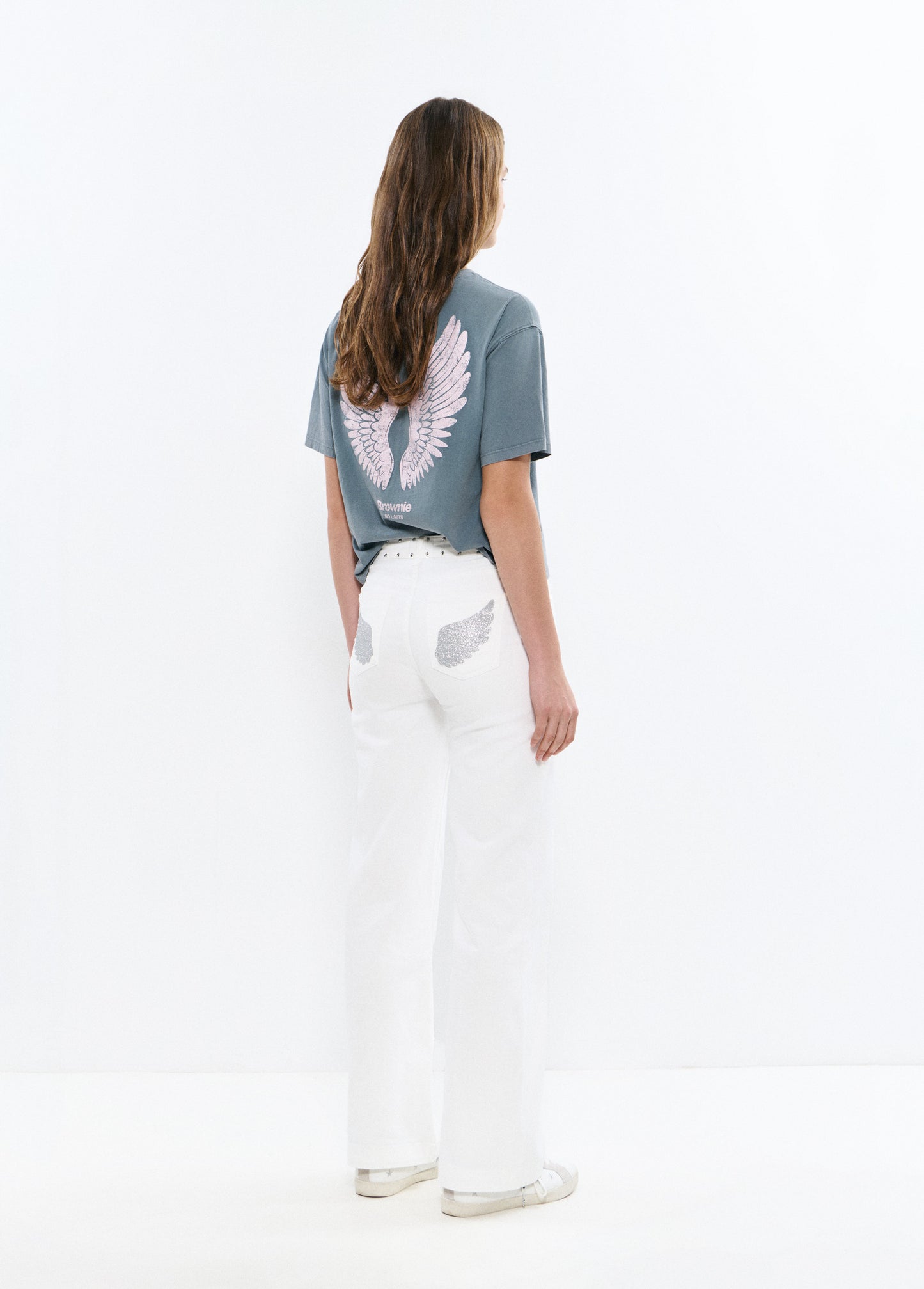 Pantalón bolsillo parche glitter