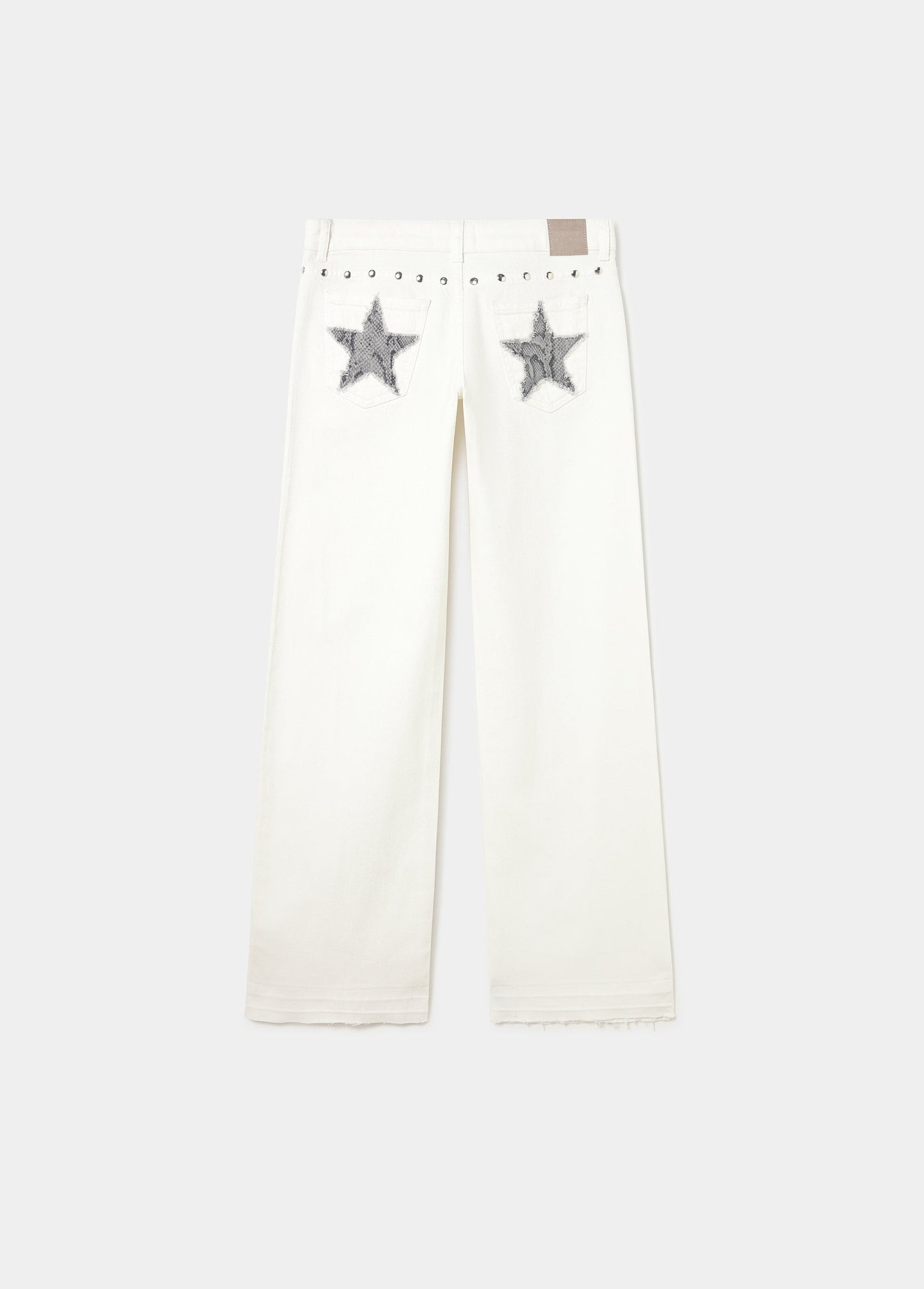 Pantalón tiro bajo estrellas glitter y tachas