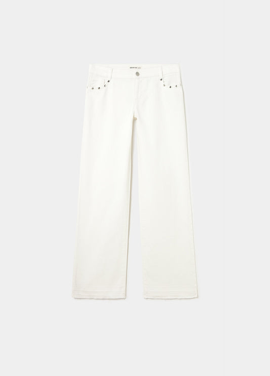 Pantalón tiro bajo estrellas glitter y tachas