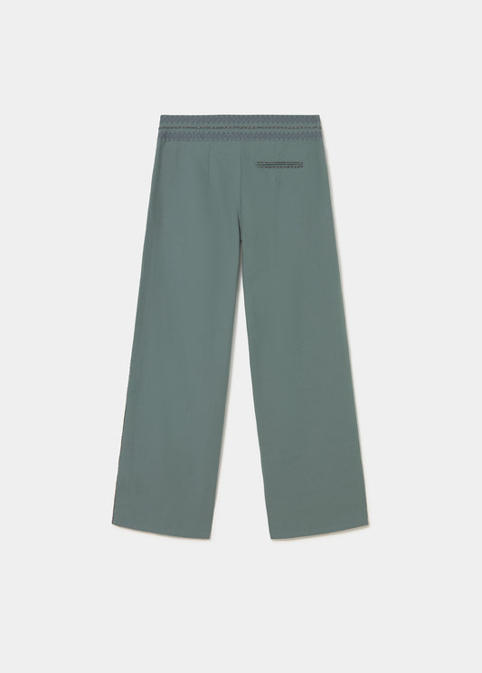 Pantalón largo cintura bordados
