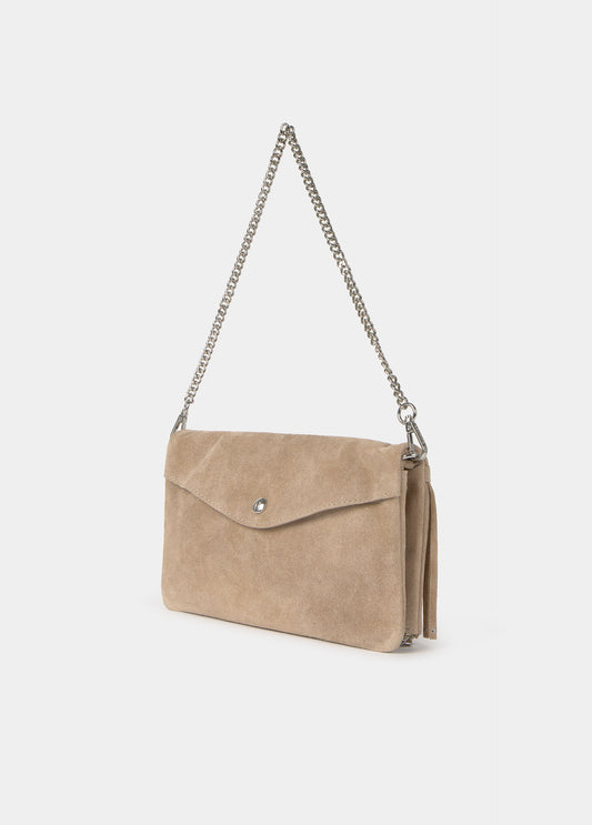 Bolso solapa flecos piel