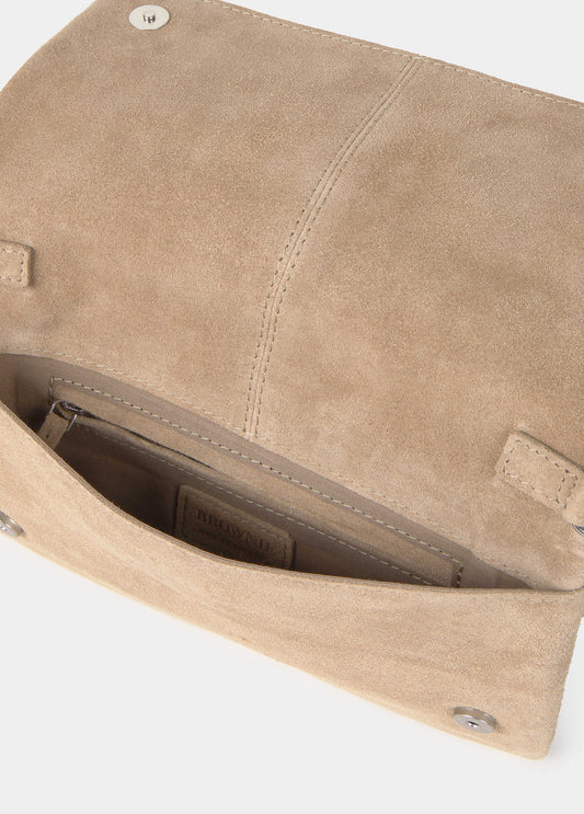 Bolso solapa flecos piel