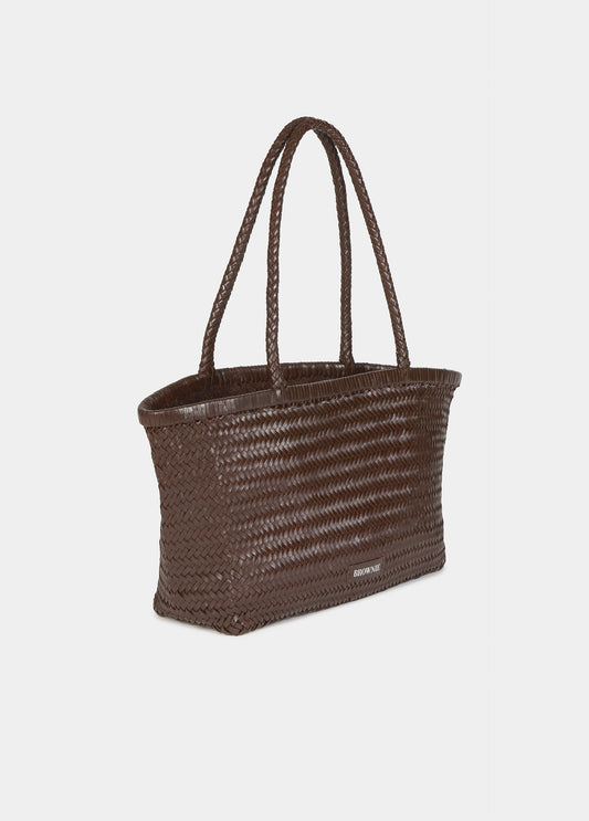 Shopper trenzado piel