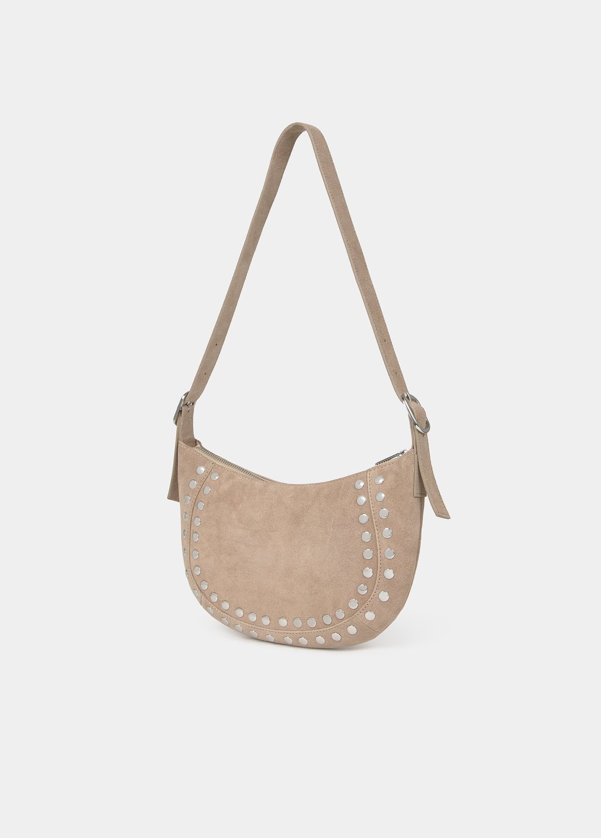 Bolso media luna tachas