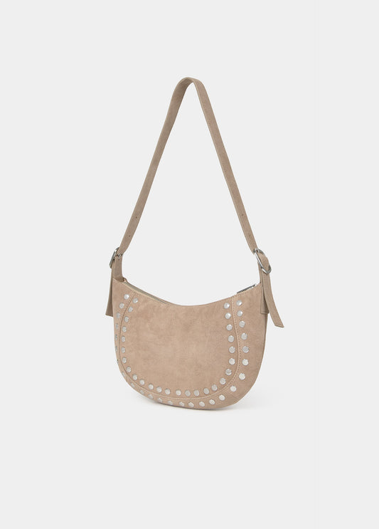 Bolso media luna tachas